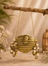 Kaira shell bag, gold round woven purse with shell fringe and ornate clasp